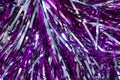 Silver and Purple pom poms Royalty Free Stock Photo