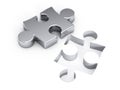 Silver puzzle Royalty Free Stock Photo