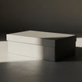 Silver rectangular box on a dark surface Royalty Free Stock Photo