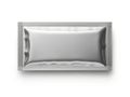 Silver rectangular object isolated on white background Royalty Free Stock Photo