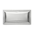 Silver rectangular tray isolated on white background isolated on white background Royalty Free Stock Photo
