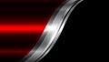 Silver red metal background with wavy pattern, technology or business shiny chrome metallic background Royalty Free Stock Photo