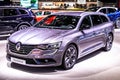 silver Renault Talisman Grandtour at Brussels Motor Show, combi station wagon produced by Renault