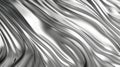 Silver rendering wave 3d background. AI Generated