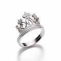 Elegant Queens Crown Ring With Diamond Inspired Design