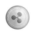 Silver Ripple coin symbol. Royalty Free Stock Photo