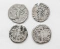 Silver Roman coins 4-5 century AD, rough work, small portraits emperors