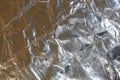 Silver background with foil texture Royalty Free Stock Photo