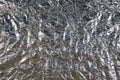 Silver background with foil texture Royalty Free Stock Photo