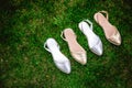 Silver sandals, women's Italian shoes