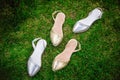 Silver sandals, women's Italian shoes