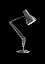 Silver Satin Anglepoise Lamp Royalty Free Stock Photo