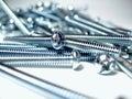 Silver screws Royalty Free Stock Photo