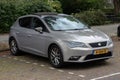 A Silver Seat Leon At Amsterdam The Netherlands 22-8-2025 Royalty Free Stock Photo