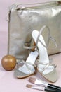 Silver shoes Royalty Free Stock Photo