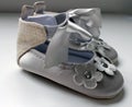 Silver shoes for new born baby girl