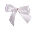 Silver silk bow