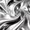 Silver Silk Fabric Pattern Twirl Effect Background Abstract Royalty Free Stock Photo