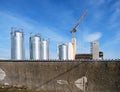 Silver silo Royalty Free Stock Photo