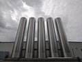 Silver Silos - Horizontal Shot