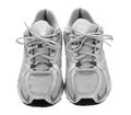 Silver sneakers Royalty Free Stock Photo