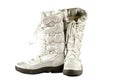 Silver snow boots