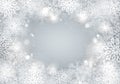 Silver snowflakes background Royalty Free Stock Photo