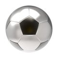 Silver Soccer ball 3D render Royalty Free Stock Photo