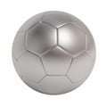 silver soccer ball isolated on white background Royalty Free Stock Photo