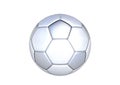 Silver soccer ball on white background Royalty Free Stock Photo