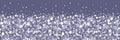 Silver sparkles horizontal seamless pattern