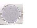 Silver speaker box. Royalty Free Stock Photo