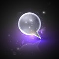 Silver speech bubble Royalty Free Stock Photo