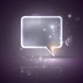 Silver speech bubble Royalty Free Stock Photo