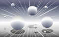 Silver Spheres Flying Through Space Royalty Free Stock Photo
