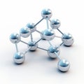 Precisionist Chrome Atoms With Interlocking Structures - 3d Render Royalty Free Stock Photo