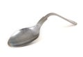 Silver spoon isolated on white conceptual picture will power