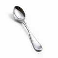 Highly Detailed Spoon On White Surface With Chrome Reflections Royalty Free Stock Photo