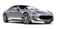 Silver sport coupe car Royalty Free Stock Photo