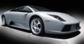 Silver sports car Royalty Free Stock Photo