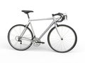 Silver sports race bicycle