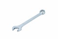 A silver stainless steel DIY open ended wrench