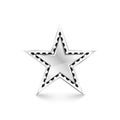 Silver star with diamonds on white background