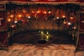 A silver star marks the traditional site of the birth of Jesus in Church of the Nativity, Bethlehem Royalty Free Stock Photo