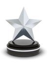 Silver star trophy Royalty Free Stock Photo
