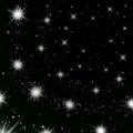 Silver stars black night sky background. Abstract light glitter. Fantasy sparkles. Shine christmas texture, magic glow Royalty Free Stock Photo