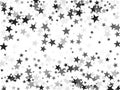 Silver stars confetti lovely holiday vector background