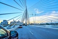 Silver steel bridge, seri wawasan bridge Putrajaya Malaysia.