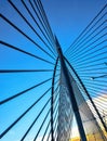 Silver steel bridge, seri wawasan bridge Putrajaya Malaysia.