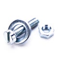 Silver steel hexagonal tool objects macro Royalty Free Stock Photo